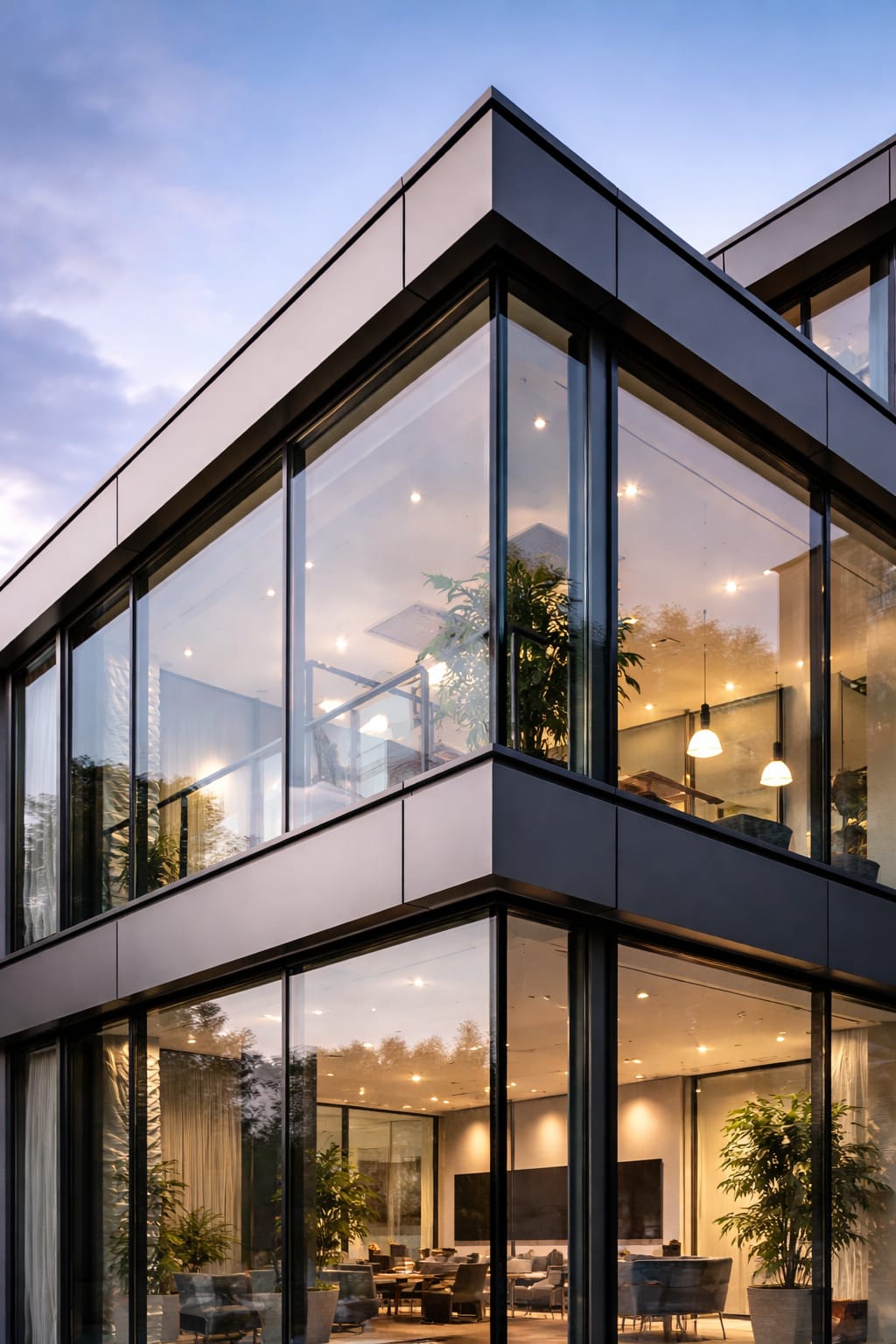 Objektfassade mit Glasdetails